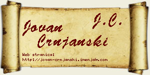 Jovan Crnjanski vizit kartica